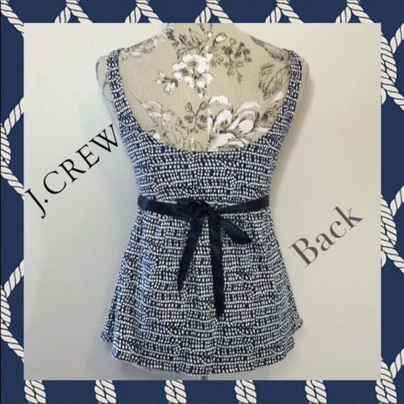 🆕 J Crew Babydoll Empire Waist Blue Tank S - Picture 2 of 4